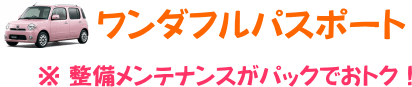 ワンダフルパスポート※整備メンテナンスがパックでおトク！